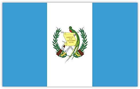 Guatemalai köztársaság, zászló, matrica, matrica 5 x 3