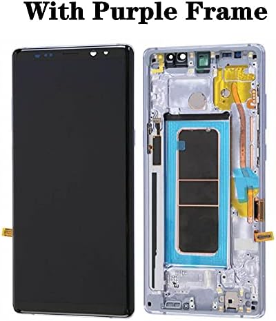 Eredeti Samsung Galaxy Note 8 LCD N950F Kijelző Lila Keret Super AMOLED Megjegyzés 8 SM-N950A N950U LCD érintőképernyő Alkatrészek