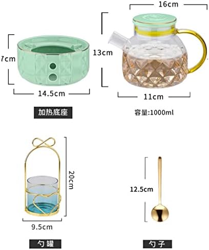 SDFGH Kínai stílusú teáskészlet Virág Tea Tea Csésze Teáskanna Háztartási Kerámia Üveg Főtt Gyümölcs Gyertya Fűtés