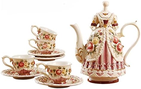 GRETD Kreatív ruha, szoknya, kávé, tea set set kávéscsésze szett Amerikai-magyar kerámia virág délutáni tea set (Szín : Egy,