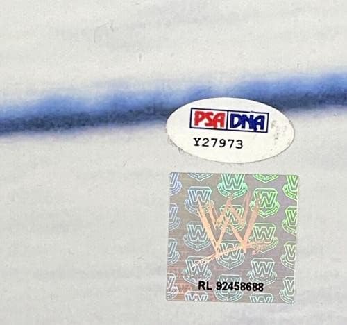 Ric Flair Aláírt 16x20 WWE Pankráció Fotó Vs Hulk Hogan PSA/DNS-Hologram - Dedikált Birkózás Fotók