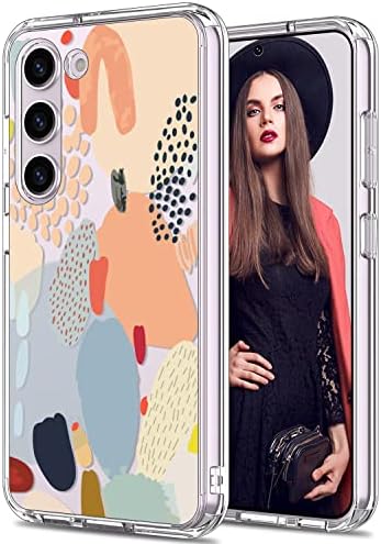 ICEDIO Samsung Galaxy S23 Ultra-Case,Slim Fit Kristálytiszta Fedél Divat Tervez a Lányok, Nők,Tartós Védő Telefon tok Samsung