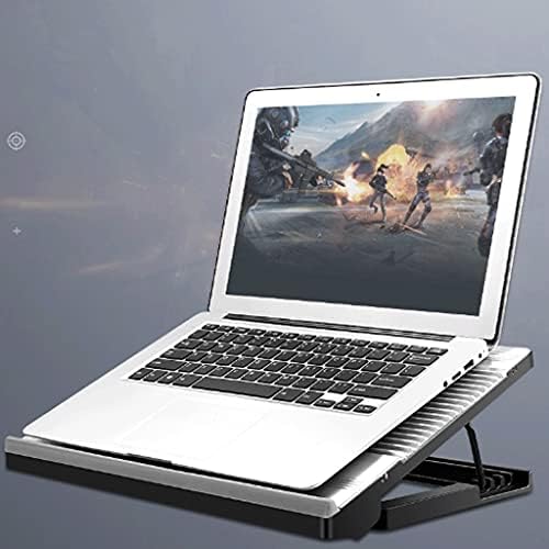 CUJUX Laptop Hűtő Pad, LED-es hűtőventilátor, dupla Ventillátor, LCD Kijelző Ventilátor Vezérlő, USB Tápellátás, 17 Centivel,