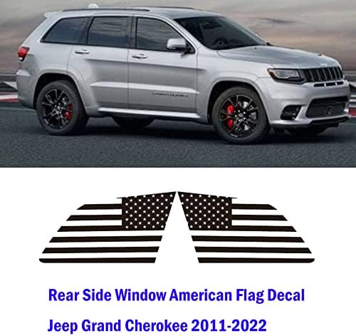 Zxiaochun Hátsó Oldalsó Ablak Amerikai Zászló Matrica Illik Jeep Grand Cherokee 2011-2022, Elővágott Hátsó Ablak USA Zászló