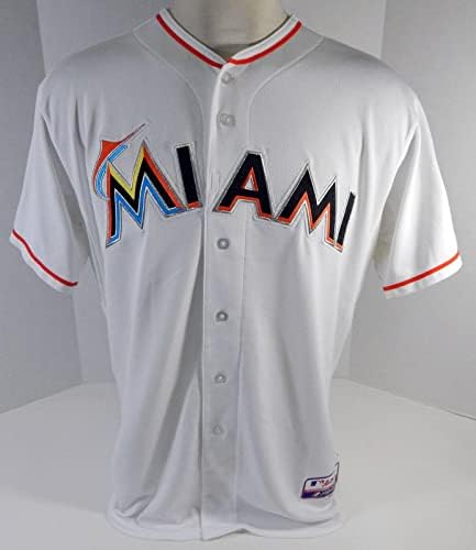 Miami Marlins Austin Brice 41 Játékban Használt Fehér Jersey 50 DP11485 - Játék Használt MLB Mezek
