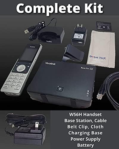 GTW Csomag Yealink W60P Vezeték nélküli Telefonok IP Office Csomag DECT VoiP Készülék, W60B Egység, tápegységgel, Mikroszálas