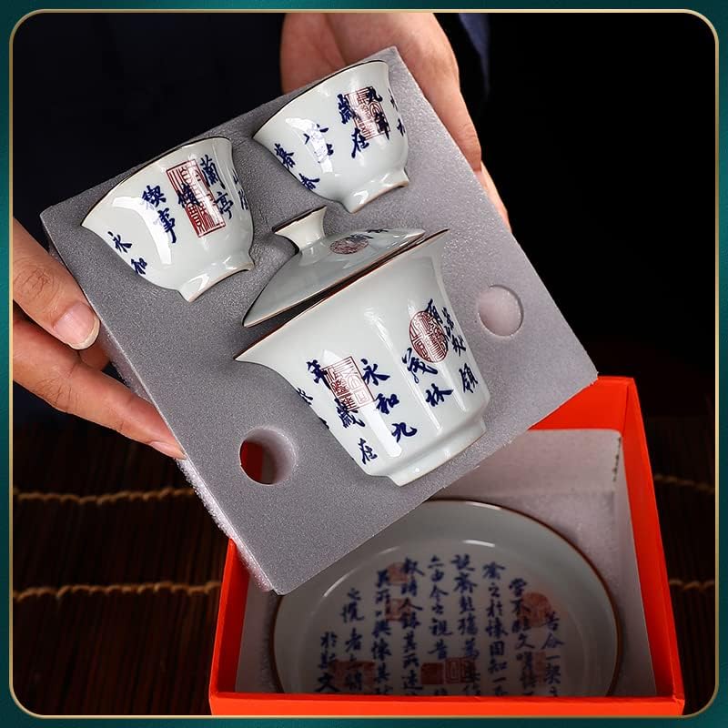 CHNLML Sancai fedezze tál, csésze, egyetlen high-end tea készítő fű, fa hamu kung fu tea set kis Kínai stílusú otthon tea
