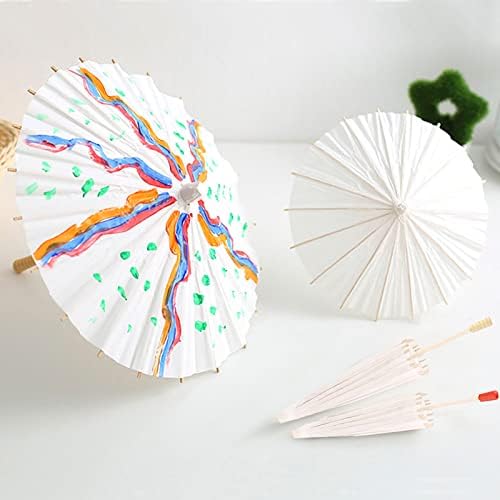 Hapivida Fehér Színű Papír Esernyő, Kínai/Japán Papír Esernyő Papír Dekoratív Esernyő, Napernyő, a DIY Projektek, Iskolai