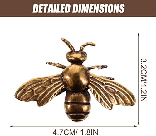 NOLITOY Mini Réz Méhecske Figura, Kis Réz Méh Dísz Feng Shui Állat Bronz Szobrot a Szobor az Otthoni Asztali Dekoráció lakberendezés