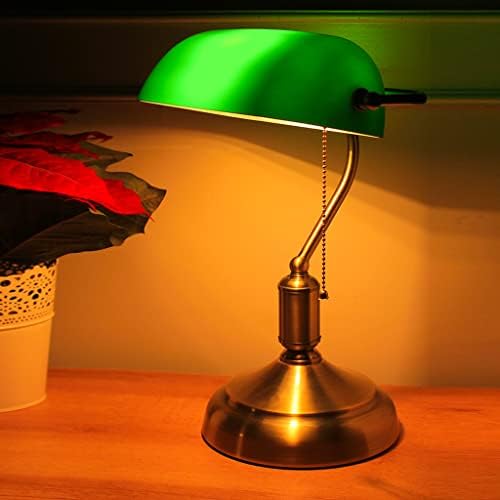 ALUCSET Zöld Üveg Bankárok lámpaernyőt Csere Borító, Vintage Retro Üveg Árnyékba Borító asztali Lámpa, Éjjeli Olvasó Lámpa,