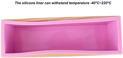 Fdit 1200ml Rózsaszín DIY Téglalap alakú Szilikon Szappan Penész Meghatározott Újrahasználható Kenyér Szappan Penész Szappan