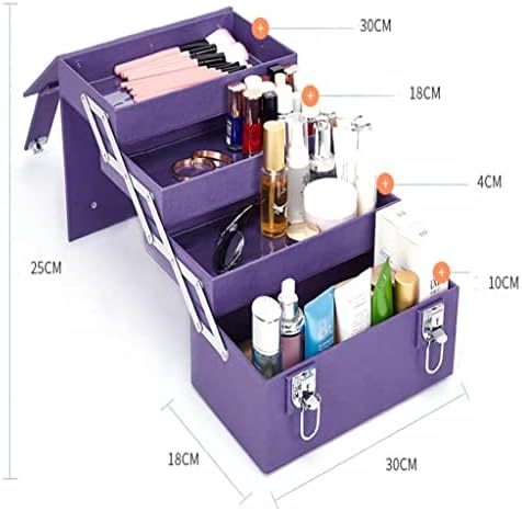 ZLXDP Többfunkciós Hordozható Kozmetikai Táska Utazási Sminkes Beauty Box többrétegű Nagy Kapacitású Tároló Doboz (Szín :