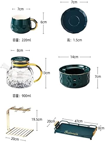 DHDM Üveg Teáskanna Gyertya Fűtés Tea Kerámia Csésze Tea Set Set Home Nappali, Vendéglátás, Tea Csésze Kombináció