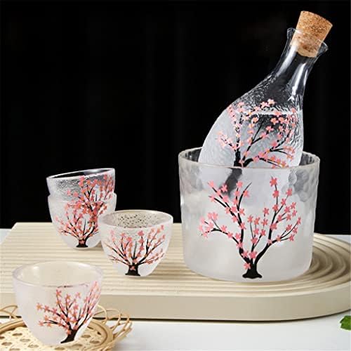 YXBDN cseresznyevirág bemelegítés Illik Üveg Bor Szett Háztartási Kedvéért Pot Tea Csésze Bor Jar (Szín : B)