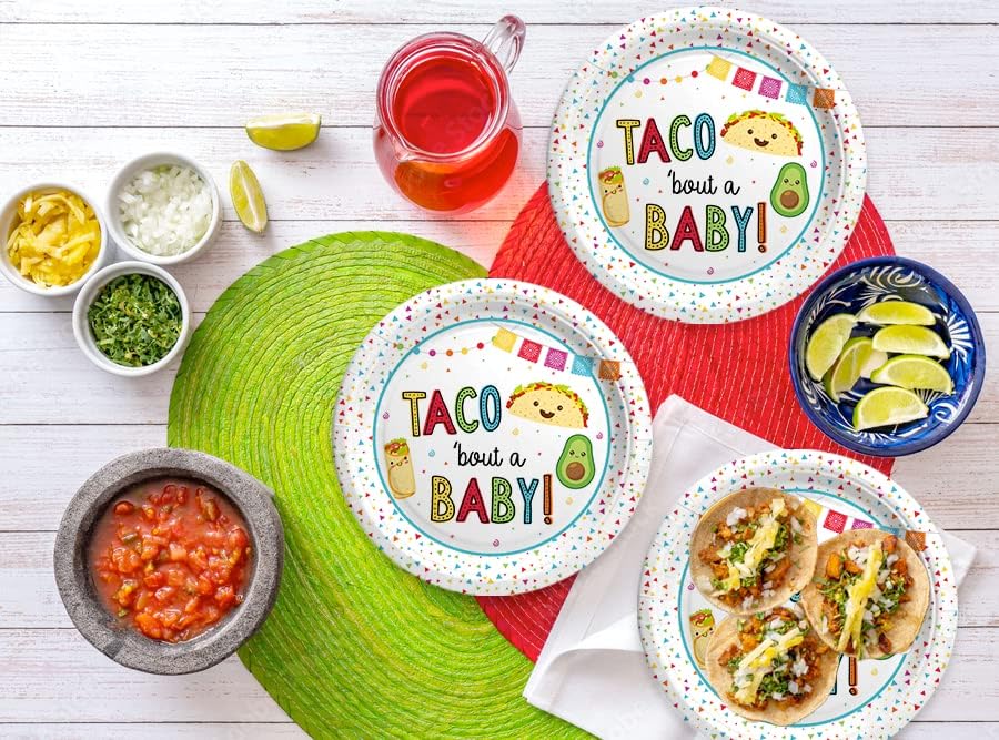 25 Taco Lenne egy Baba Fiesta Baba Zuhany Lemezek, Mely aranyos Taco, Burrito, valamint Avokádó babák. Parti Kellékek Dekoráció