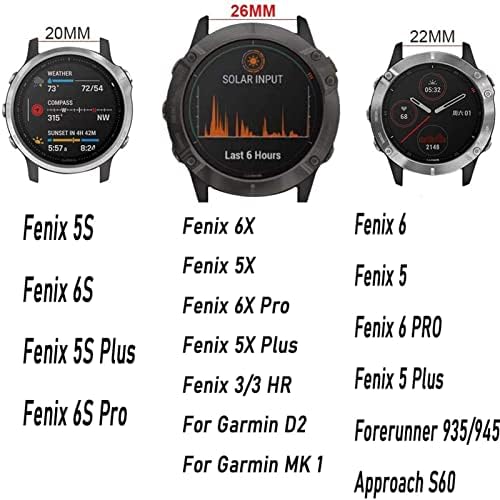 KAPPDE 26 22 20 MM Watchband Szíj, a Garmin Fenix 7 7 X 7-ES Watch gyorskioldó Szilikon Easyfit Csukló Heveder Zenekar