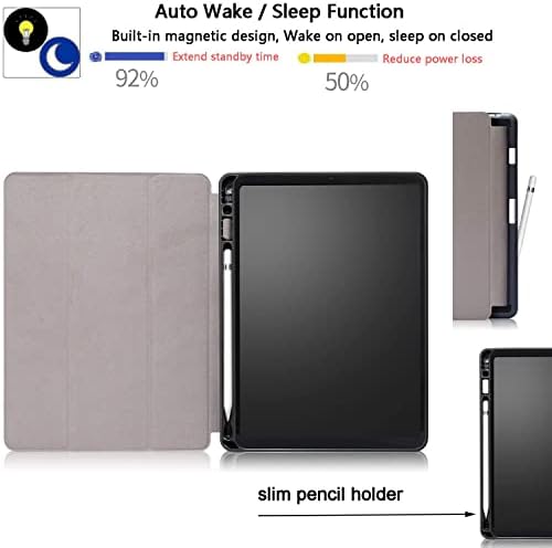UUcovers Apple iPad 10.2 (9./8./7. Generációs) Esetben 2021/2020/2019, Smart Cover a tolltartó [Auto Wake/Sleep] PU Bőr Állni,