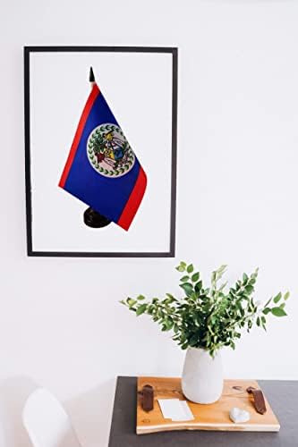 Belize Asztal Zászló 8 x 5- Belizean jelző be van Állítva, Belize Táblázat Zászló, Belizean Hivatal Zászló, Asztal Asztal
