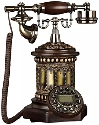 LHLLHL Antik Vezetékes Hívófél-AZONOSÍTÓ Vezetékes Otthoni Telefon Vintage, Klasszikus Haza Hengeres Vezetékes Telefon Home