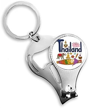 Thaiföld Nemzeti Szimbólum, Tájékozódási Pont Minta Köröm Zimankó Gyűrű Kulcstartó Sörnyitó Clipper