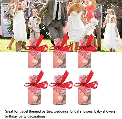 50 Beállított Esküvői Szívességet Doboz Virág Mintás Retro Stílus Könnyű Összerakni Édességet Dobozok Fél Kedvez a Kötelet