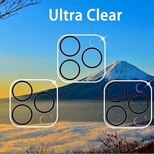 【3 Csomag】Dengduoduo Edzett Üveg Kamera Lencséjét Védő iPhone 14 6.1 Pro & iPhone 14 Pro Max 6.7, Ultra HD, 9H Keménység,