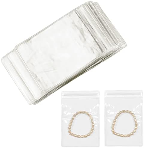 Antitarnish Ékszerek, Gyűrűk, Fülbevalók Csomagolás Tároló Tasak 100 DB PVC Világos Ékszerek Anti-Oxidációs Cipzár Táskák