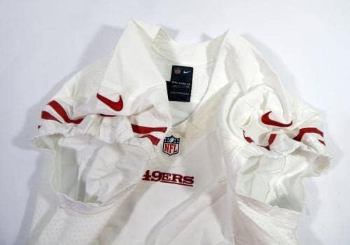 2015 San Francisco 49ers Üres Játék Kiadott Fehér Távol Jersey Nike 44 DP42521 - Aláíratlan NFL Játék Használt Mezek