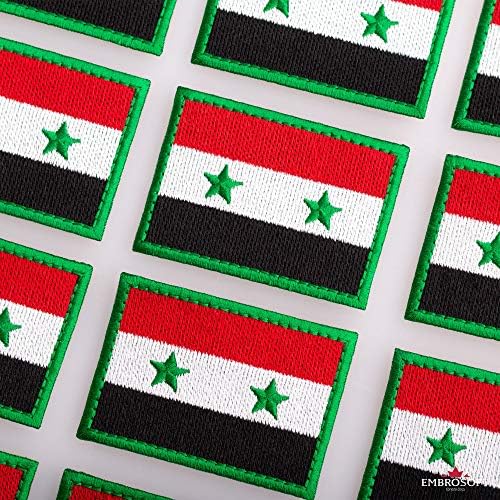 A Zászló Szíria Javítás, A Szíriai Ország Zászló, Nemzeti Jelkép, Hímzett Vas A (2.8 ʺ x 2ʺ)
