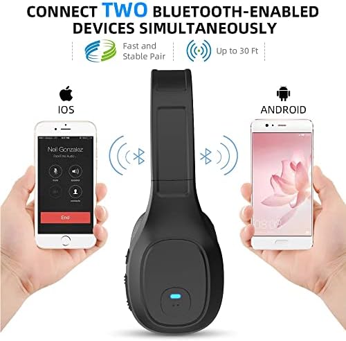 Yezonic Traktoros Bluetooth Fejhallgató, Vezeték nélküli Fülhallgató Mikrofon zajszűrő PC Laptop, mobiltelefon, 32H beszélgetési