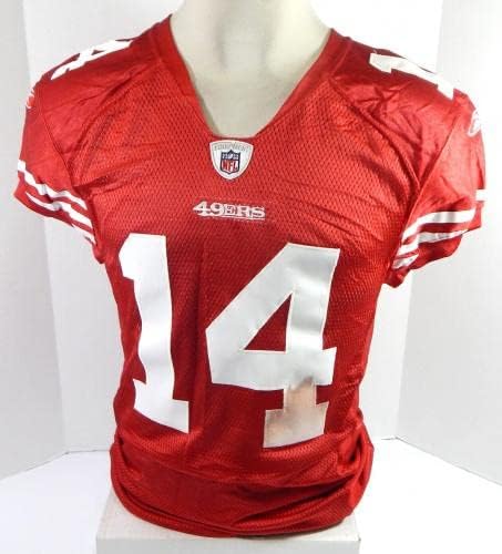 2010-ben a San Francisco 49ers Kevin Jurovich 14 Játék Kiadott Piros Mez 44 DP37159 - Aláíratlan NFL Játék Használt Mezek