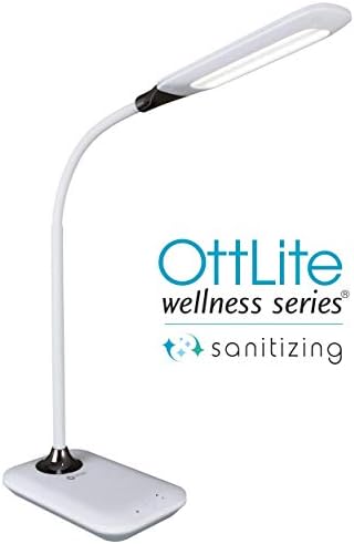 OttLite Fokozza LED Sanitizing asztali Lámpa Töltés USB – Megszünteti akár 99,9% - a Baktériumok, Érintse meg az Aktív, Flexibilis