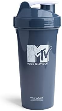 Okos Rázza Lite MTV Repedt Logó Shaker Üveg (800 ml / 27 oz) | Tartós kivitel, Egyszerű Tiszta Víz Üveg | Szivárgásmentes,