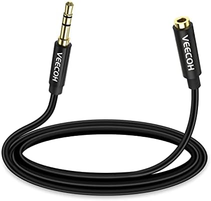 VEECOH 3,5 mm-es Fejhallgató Hosszabbító Kábel 1.6 FT,3,5 mm-es Férfi-Nő Sztereó Audio Kábel Adapter Aranyozott Csatlakozó