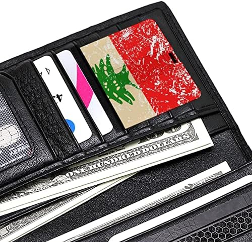 Libanoni Retro Zászló Hitelkártya USB Flash Meghajtók Személyre szabott Memory Stick Kulcs, Céges Ajándék, Promóciós Ajándékot