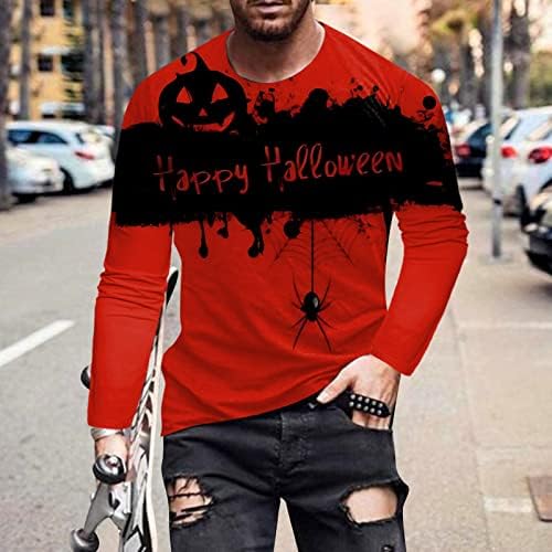 Halloween Férfi Katona póló Férfi ruházat Divat Alkalmi Halloween Legénység Nyak 3D-s Digitális Nyomtatás Sportos Pulóver