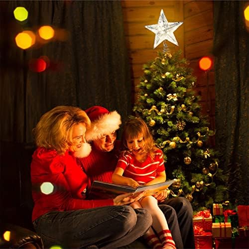 Karácsonyfa Topper Csillag, Callenbach Led Fém Csillag világít Karácsonyi Díszek, karácsonyfa Íj Felső Kivilágított, Csillogó
