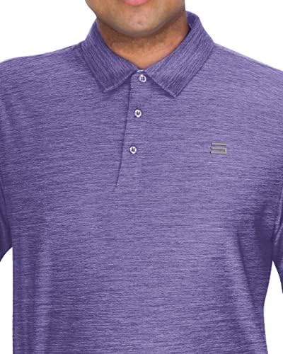 A férfiak Nagy & Magas Golf Polo Shirt - Száraz Fit 4-Way Stretch Anyagból. Nedvesség Wicking, Anti-Szag Technológia, UPF