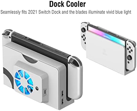 ElecGear hűtőventilátor a Nintendo Kapcsoló OLED Dock, 3 Sebesség Csere, Hátsó Borító Kapcsoló Új Dokkoló, USB Powered Hűvösebb