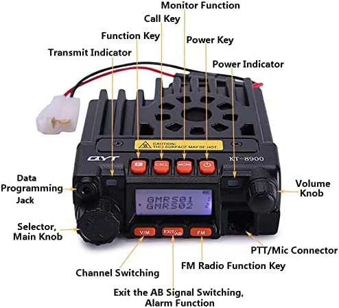 QYT KT-8900 20W kétsávos Mini Autó Rádió Mobil Adó-vevő, Dual Készenlét VHF/UHF Mobil Rádió GMRS Repeater NOAA Időjárási