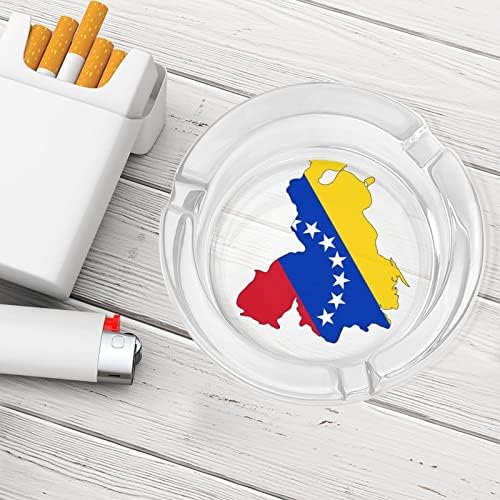 Venezuelai Zászló Térkép Üveg Hamutartó Kerek Cigaretta Hamutartó Birtokos Esetben A Home Office Beltéri Dekoráció
