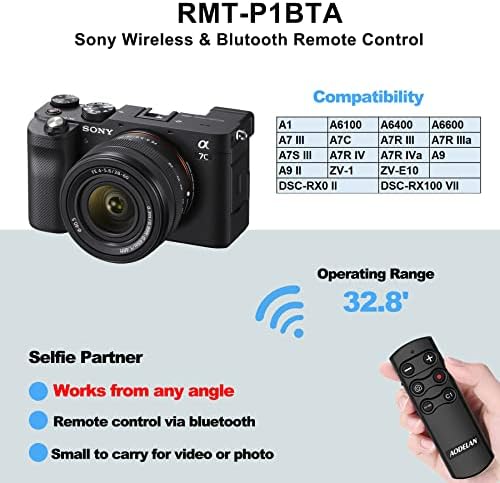 Csere Sony Kamera Exponáló Távirányító Sony A7C, A6100, A6400, A6600, A7, III., A7R III., A7R IV. A9 A9 II., ZV-1, ZV-E10,