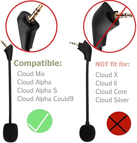Felhő Mix Mikrofon Tartozékok Kompatibilis a Kingston HyperX Felhő, Alfa, Alfa-S, Alfa Cloud9, Mix Gaming Headset, 3,5 mm