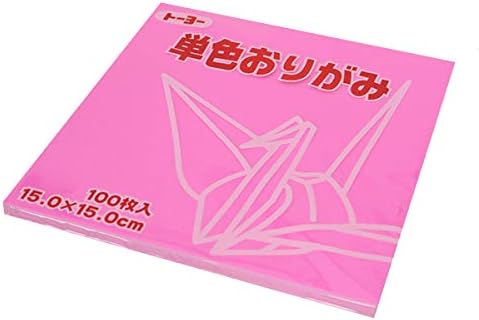 Toyo Origami Papír Egységes Szín - Rose-Rózsaszín - 15 cm, 100 Lap