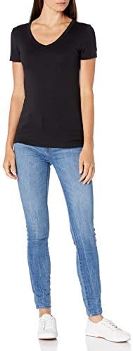 Essentials Női Slim-Fit póló Rövid Ujjú, V-Nyakú Póló, 2 darabos Csomag