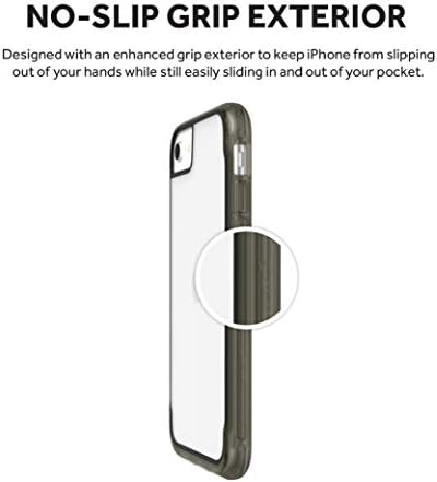 Griffin Túlélő GIP-042-BLK Egyértelműen az Apple iPhone SE (2020) / 8/7 / 6 / 6 [Slim Design én Sokk Elnyelő Sarok én Qi-Kompatibilis