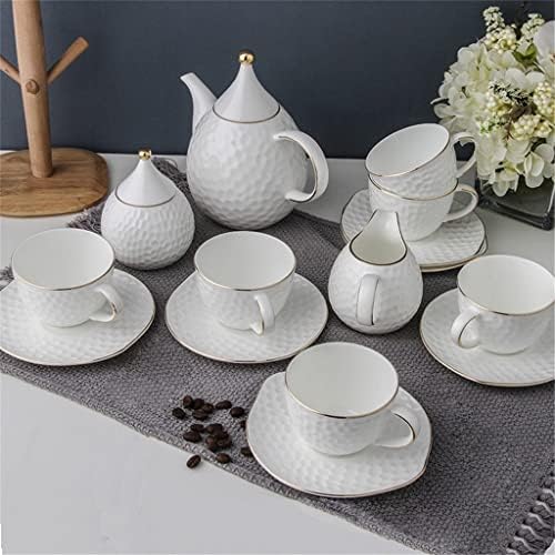 ZLXDP Európai Stílusú Fehér porcelán kávéscsésze Szett Délutáni Tea Tea Csésze 15 Kávé Készlet Kerámia Teás Készlet Ajándékok