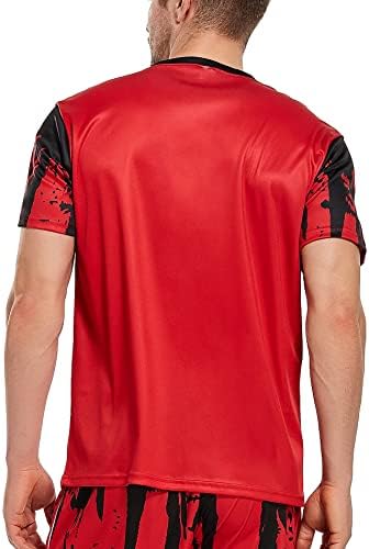 CenConel Férfi Grafikus T-Shirt Rövid Ujjú Nedvesség Wicking Edzés Atlétikai Futó Tornaterem Alkalmi Póló