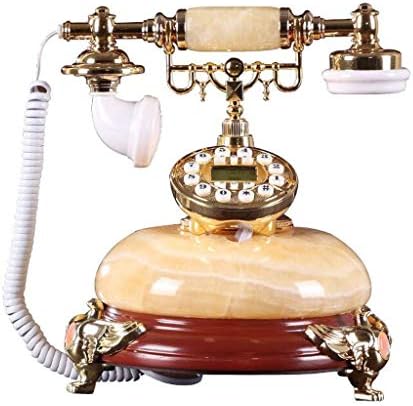 ZYZMH Antik Dekoratív Telefon,vezetékes Telefon Haza Divat Kreatív Iroda Rögzített Európai Antik Retro Telefon Gyanta