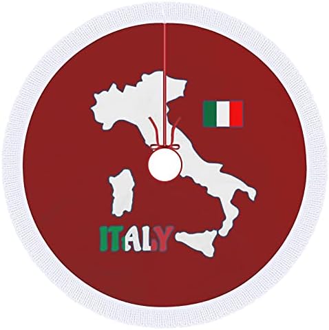 Olaszország Térkép Zászló karácsonyfa Szoknyák Szőnyeg Rojtos Halloween Parasztház karácsonyi Parti Dekoráció 48x48